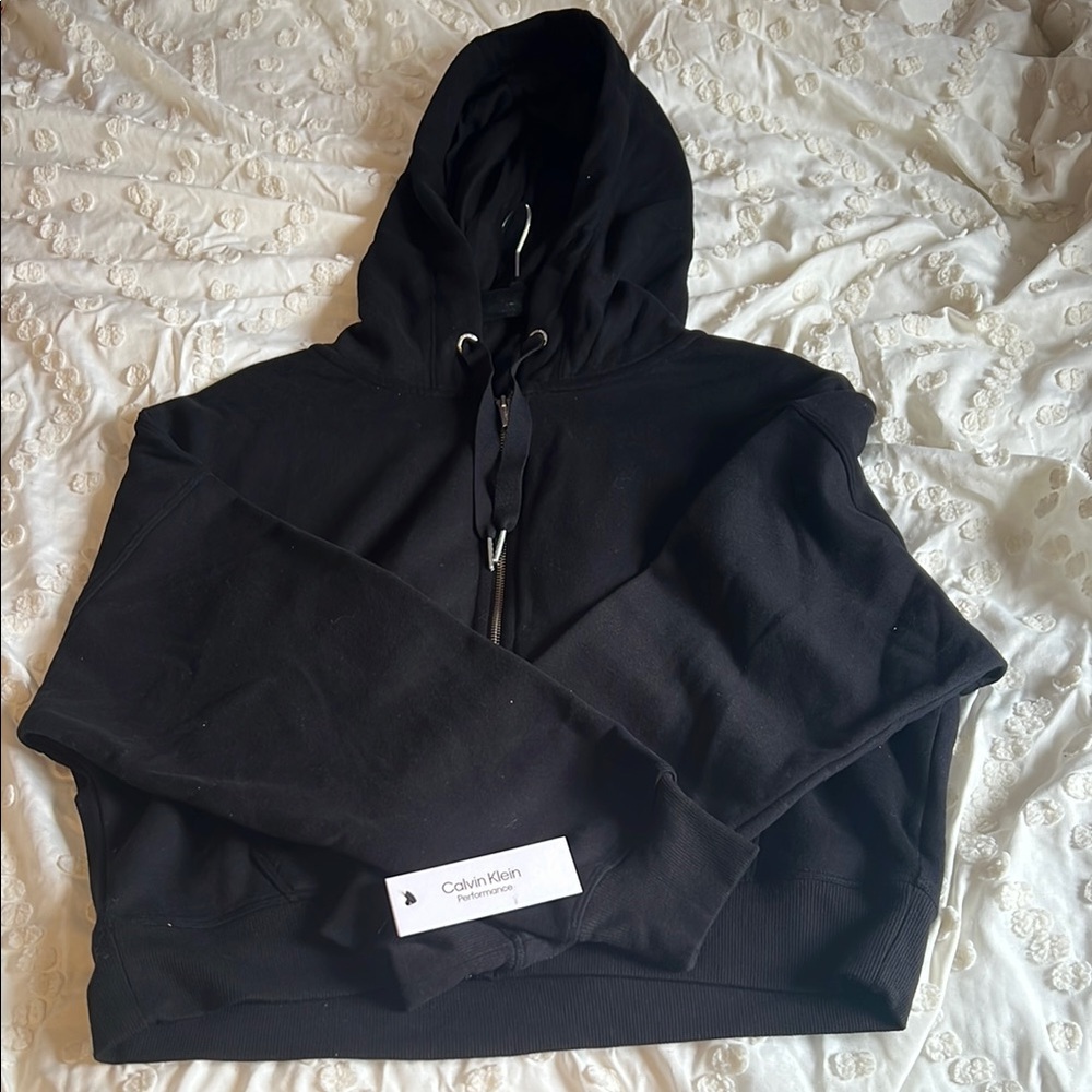 Calvin Klein Black Zip Up Sweater